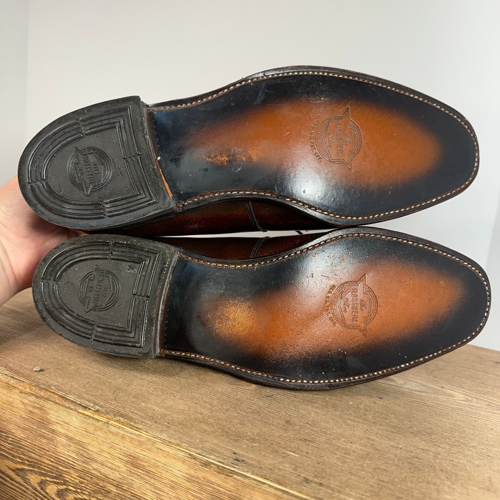 VTG Florsheim Comfort Cushion Mens Leather Derby Shoes SZ 8.5D Brown 606303 - Picture 6 of 10